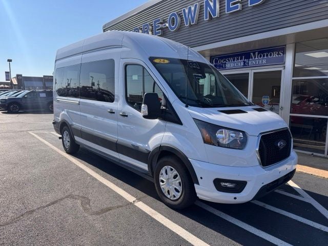 2024 Ford Transit-350 XLT in Oxford White — front three-quarter view