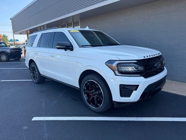 2022 Ford Expedition Limited in White Metallic — front three-quarter view