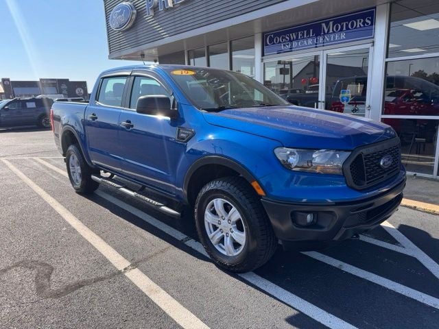 2019 Ford Ranger XL in Lightning Blue Metallic — front three-quarter view