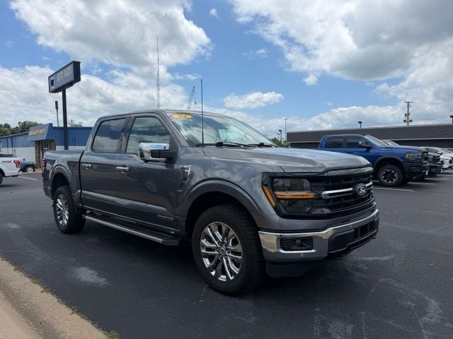 2024 Ford F-150 XLT in Gray Metallic — front three-quarter view