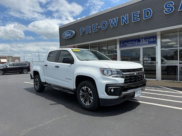 2022 Chevrolet Colorado Z71 in Summit White — front three-quarter view