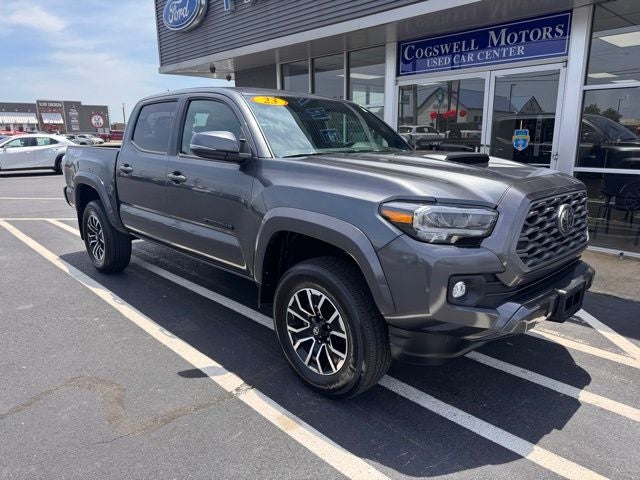 2023 Toyota Tacoma TRD Sport V6 in Magnetic Gray Metallic — front three-quarter view