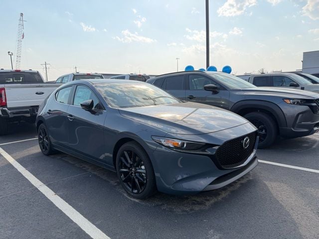 2026 Mazda Mazda3 Hatchback 2.5 S Carbon Edition in Polymetal Gray Metallic — front three-quarter view