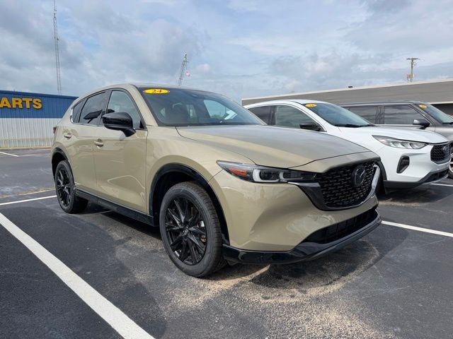 2024 Mazda Mazda CX-5 2.5 Carbon Turbo in Zircon Sand Metallic — front three-quarter view