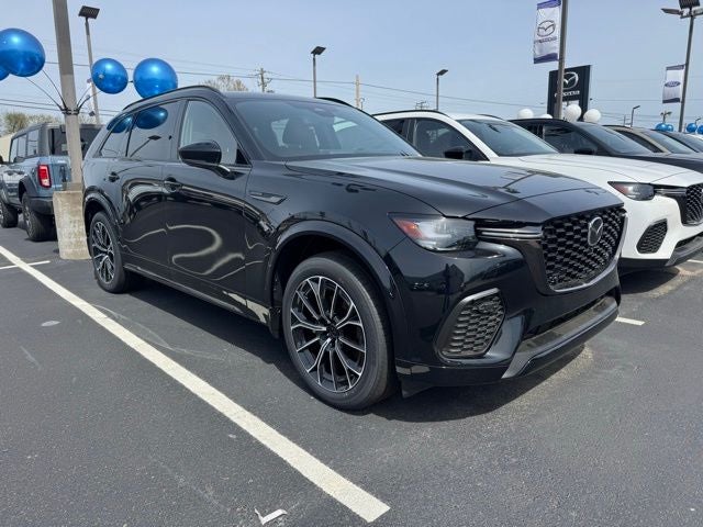 2026 Mazda Mazda CX-70 3.3 Turbo S Premium in Jet Black Mica — front three-quarter view